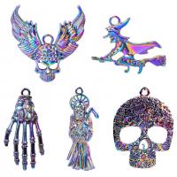 Nouveaux bijoux et décorations d'Halloween populaires, alliage de zinc, Placage coloré, bijoux de mode, multicolore, 10-50mm, 5PC/sac, Vendu par sac