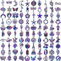 Pendentifs en alliage de zinc, Placage coloré, bijoux de mode, multicolore, 10-60mm, 100PC/sac, Vendu par sac