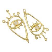 Brass Korut Riipukset, Messinki, kullan väri kullattu, ontto, 21x40x3mm, Reikä:N. 2mm, 10PC/erä, Myymät erä