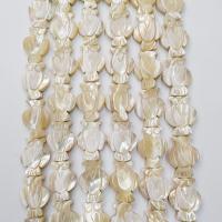 Natuurlijke Geel Shell Kralen, Uil, gepolijst, DIY, licht beige, 15x20mm, Per verkocht 39 cm Strand