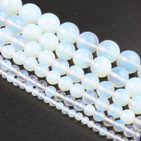 Zee Opaal Kralen, Sea Opal, Ronde, gepolijst, DIY, wit, Per verkocht 39 cm Strand