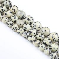 Dalmatiska Pärlor, Dalmatian, Rund, polerad, DIY, blandade färger, Såld Per 39 cm Strand