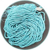 Χάντρες Turquoise, Φυσικό Τυρκουάζ, Γύρος, γυαλισμένο, DIY & πολύπλευρη, μπλε, Sold Per 39 cm Strand