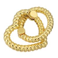 Messing Spring Ring Slotje, gold plated, 18*17mm,14*18mm, 10pC's/Lot, Verkocht door Lot