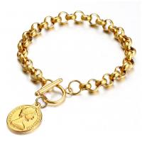 Bracciale gioielli in acciaio inossidabile, acciaio inox, placcato, unisex, nessuno, Lunghezza Appross. 8.66 pollice, Venduto da PC