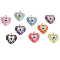 Cubic Zirconia Micro Pave Brass Pendant Heart micro pave cubic zirconia & enamel Sold By PC