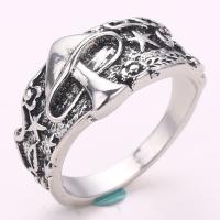 Cink Alloy Finger Ring, starinski srebrne boje pozlaćen, različite veličine za izbor, 10x34x10mm, 10računala/Lot, Prodano By Lot