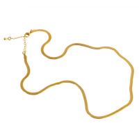 laiton chaîne de collier, Plaqué d'or, unisexe, doré, 3mm, Longueur 45 cm, Vendu par PC