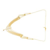 Brass Necklace Chain real gold plated Unisex golden Length 45 cm Sold By PC