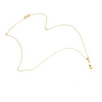 Chaîne collier en laiton, Plaqué d'or, unisexe, doré, 1x1mm, Longueur 45 cm, Vendu par PC