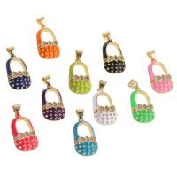 Cubic Zirconia Micro Pave Brass Pendant Shoes micro pave cubic zirconia & enamel Sold By PC