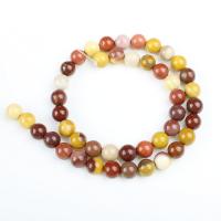 Yolk stenen kralen, Yolk Stone, Ronde, gepolijst, DIY, gemengde kleuren, Per verkocht 39 cm Strand