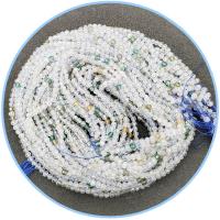 Topaze Bead, Runde, poleret, du kan DIY & facetteret, blandede farver, Solgt Per 39 cm Strand