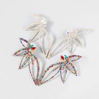 Rhinestone Earring Zinc Alloy fashion jewelry & for woman & with rhinestone Sold By Pair