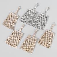 Fashion Fringe Earrings Zinc Alloy fashion jewelry & for woman & with rhinestone Sold By Pair