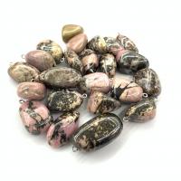 rhodonite pendente, with ferro, Pepite, lucido, colori misti, 17-24mm, Venduto da PC