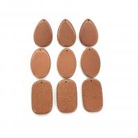 Natural Goldstone Pendants polished reddish orange Sold By PC