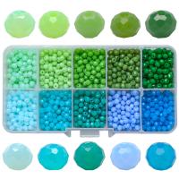 Fashion Glass Beads with Plastic Box DIY & faceted 4mm Sold By Box