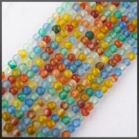 Natuurlijke Rainbow Agaat kralen, Multicolour Agate, Ronde, gepolijst, DIY & gefacetteerde, multi-gekleurde, 3mm, Per verkocht 38 cm Strand