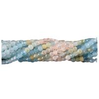 Morganit Bead, Cube, poleret, du kan DIY & facetteret, blandede farver, 4mm, Solgt Per 38 cm Strand