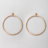 Zinc Alloy Oorbellen, voor vrouw, gouden, 100x105mm, Verkocht door pair