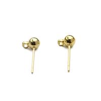 Clou boucle d'oreille en laiton, Placage, DIY & normes différentes pour le choix, plus de couleurs à choisir, protéger l'environnement, sans nickel, plomb et cadmium, Vendu par PC