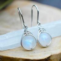 Pendientes de Acrílico, metal, con Acrílico, para mujer, Blanco, 31mm, Vendido por Par