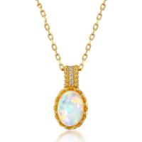 Cubic Zirconia Micro Pave Pingente de Prata Sterling, 925 de prata esterlina, with Artificial+Opal, banhado, para mulher & com zircônia cúbica, cores misturadas, 7.60x14mm, vendido por PC