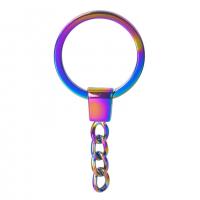 Zinc Alloy Key Lås, farverig forgyldt, mode smykker, flerfarvede, 62x30mm, Solgt af PC