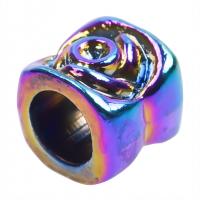 Zinc Alloy Large Hole Bead colorful plated fashion jewelry multi-colored Sold By PC