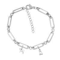 Stainless Steel smycken Armband, 316 rostfritt stål, Unisex, silver, Längd 7.5 inch, Säljs av PC