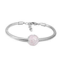 Bracelet European , Acier inoxydable 316, unisexe, argent, Longueur 7.5 pouce, Vendu par PC