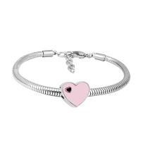 Bracciale European, 316 acciaio inox, unisex, argento, Lunghezza 7.5 pollice, Venduto da PC