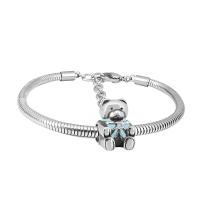 Bracciale European, 316 acciaio inox, unisex, argento, Lunghezza 7.5 pollice, Venduto da PC