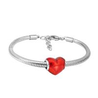 European Bracelet 316 Stainless Steel Unisex Length 7.5 Inch Sold By PC