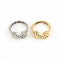 Zinklegering Ring Set, Zinc Alloy, 2 stuks & mode sieraden & voor vrouw & met strass, Binnendiameter:Ca 17mm, Verkocht door Stel