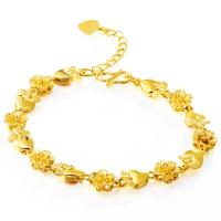 Brass Bracelet & Bangle gold color plated fashion jewelry golden Sold By PC