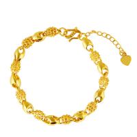 Messing Armbanden, gold plated, mode sieraden, gouden, Verkocht door PC