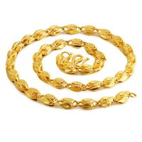 Brass Chain Necklace gold color plated fashion jewelry golden Length 60 cm Sold By PC