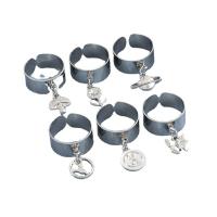 Sinc Alloy Ring Set, 6 phíosa & jewelry faisin & do bhean & cruan, dath bunaidh, Díolta De réir Socraigh