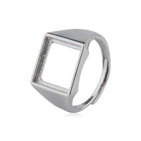 925 Sterling Silver Finger Ring Setting, platine pozlaćen, možete DIY & različite veličine za izbor, Prodano By PC