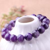 Braccialetti in cristallo naturale, ametista, unisex & formato differente per scelta, viola, Venduto da filo