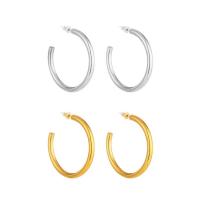 Mens acier inoxydable Hoop boucles d'oreilles, Placage, pour femme, plus de couleurs à choisir, 42mm, Vendu par paire