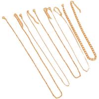 Colar de Multi camada da forma, liga de zinco, with 2.76 extender chain, 5 peças & joias de moda & para mulher, dourado, comprimento 19.3 inchaltura, vendido por Defina