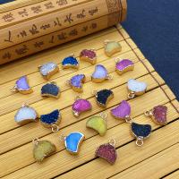 Crystal Hangers, Kristal, met Messing, Maan, gold plated, meer kleuren voor de keuze, 13x14mm, Verkocht door PC