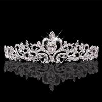 Tiaraer, Zinc Alloy, Crown, forgyldt, for kvinde & med rhinestone, nikkel, bly & cadmium fri, 165x45mm, Solgt af PC