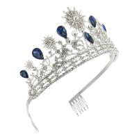 Tiara's, Zinc Alloy, platinum plated, voor vrouw & met strass & hol, nikkel, lood en cadmium vrij, 180x60mm, Verkocht door PC