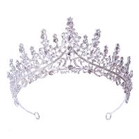 Bridal Tiaras Zinc Alloy plated for woman & with rhinestone & hollow nickel lead & cadmium free Sold By PC