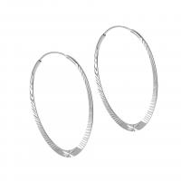 925 Sterling hopea Hoop korvakorusta, platinoidut, naiselle, nikkeli, lyijy ja kadmium vapaa, 35x48mm, Myymät Pair