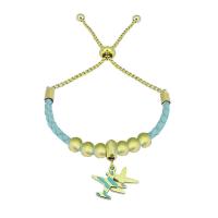 Bracciale in cuoio, 316 acciaio inox, with Pelle & 304 acciaio inox, With Pendant & unisex, colori misti, Lunghezza 7.5 pollice, Venduto da PC